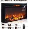 SinCiDo 35.7″ Tall Farmhouse Fireplace TV Stand for 80 Inch TV, 36″ Electric Fireplace, Entertainment Center w/ Cabinets & Drawers - 3 of 4