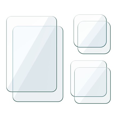 Insten 6 Pcs Screen Protector Compatible with GoPro Hero 9 Black, Ultra Clear HD Tempered Glass Screen Protector for Lens, Small Front Display