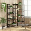 LITTLE TREE 70.8" 8 Tier Corner Bookshelf Brown - 3 of 4