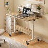 Small Standing Desk,Adjustable Height Desktop,Foldable Stand Up Desk with Wheels Mobile Computer Table,Sit Stand up Desk,for Small Spaces and Offices - 2 of 4