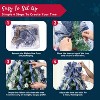 Joyfy 45 inch Blue & Silver Christmas Tree Topper Bow, Green Red White Ribbon Ornaments with Stripes and Dots, Christmas Tree Decorations Indoor - 4 of 4