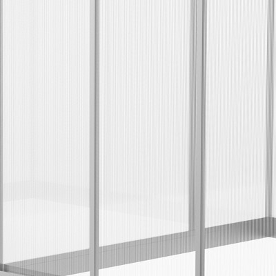 Outsunny 4' x 6' Polycarbonate Walk-In Greenhouse with Roof Vent