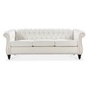 84.65" PU Leather Rolled Arm Chesterfield 3-Seater Sofa with Birch Legs - 4 of 4