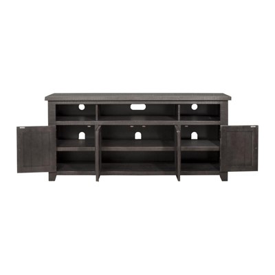 Rustic Grey Solid Pine West Mill 65" TV Stand with Cabinet