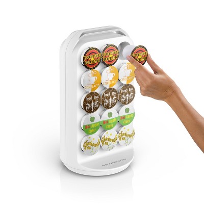 Mind Reader 30 Capacity K-Cup Single Serve Coffee Pod Holder Carousel, White