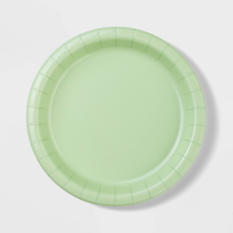 20ct 8.5&#34; Disposable Dinner Plates Sage Green - Spritz&#8482;, 1 of 4