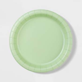 20ct 8.5" Disposable Dinner Plates Sage Green - Spritz™