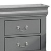 Royal Hampton Nightstand, 2 Drawers, Light Gray Solid Wood, Nickel Drop Handles - 2 of 4