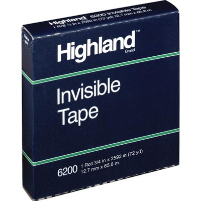 Highland Invisible Tape 6200 Refill 1/2" x 2592" 3" Core 1 Pack STL504720