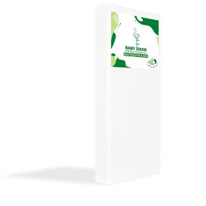 Dream On Me Baby Swan 5” Foam Crib & Toddler Bed Mattress in White - Greenguard Gold & JPMA Certified Mattress in Box - 1 of 4