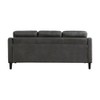 Grungis Modern Faux Leather Button-Tufted Loveseat Sofa with Contoured Arms, 2-Seater Couch with Solid Wood Frame for Living Room & Bedroom - 4 of 4