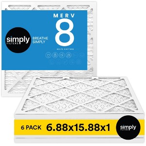 Simply Air Filters, MERV 8, 6 Pack, Furnace Air Filter for HVAC - 1 of 4