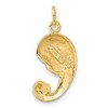 Black Bow Jewelry 14k Yellow Gold Mother and Baby Charm or Pendant, 14mm (9/16 inch) - 3 of 4