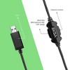 EKSA RGB LED Lit Plug In USB Gaming Headset for PC, Xbox, iMac, PS4, and PS5 with Flip Up Microphone and 50mm Speaker Driver, Green - 2 of 4