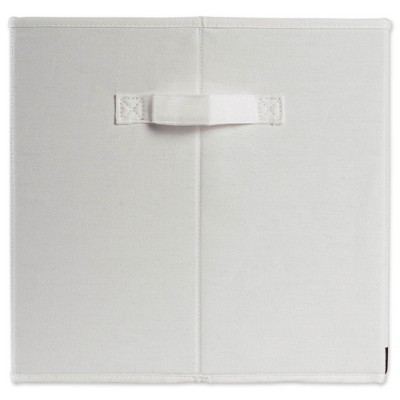 White and Pink Fabric Collapsible Swan Storage Cube