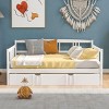 Streamdale Full Size Daybed Wood Bed with Twin Size Trundle, White - 2 of 4