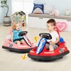 Costway 6V Electric Kids Ride-on Bumper Car with 360° Spinning Dual Motors 2 Speeds Green/Pink/Red - 2 of 4