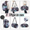 Gym Duffle Bag Backpack with Shoe Compartment,4 ways Travel Backpack for Women and Men - 3 of 4