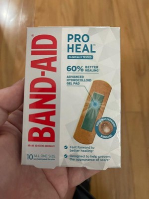 Band-aid Brand Pro Heal Adhesive Bandages With Hydrocolloid Gel Pads ...