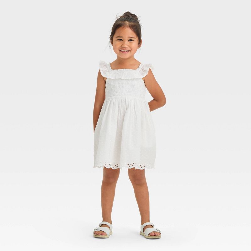 Toddler Girls' Woven Dress - Cat & Jack™ White, 1 of 10