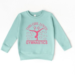 The Juniper Shop This Girl Loves Gymnastics Toddler Sweatshirt - 1 of 4