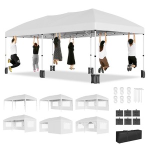 10x20 Pop Up Canopy Tent with 6 Sidewalls Waterproof Outdoor Party Tent Canopy Tents with Adjustable Height Commercial Event Gazebo - 1 of 4