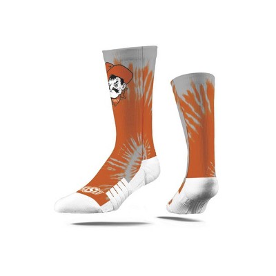 NCAA Oklahoma State Cowboys Tie-Dye Adult Crew Socks - M/L