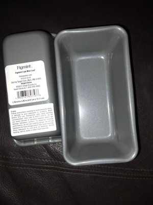 2pk Nonstick Mini Loaf Pan Gray - Figmint™