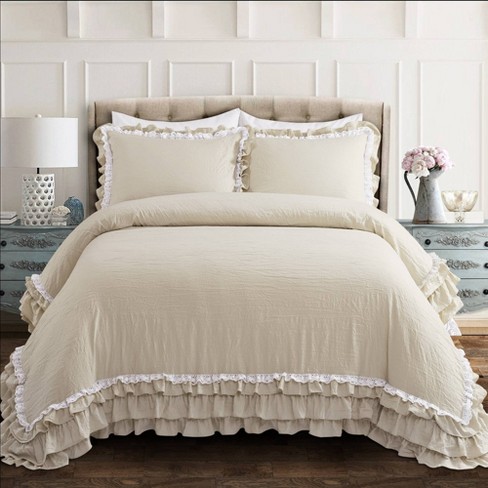 Ella Lace Ruffle Comforter Set - Lush Décor : Target