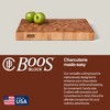 John Boos Small Maple Wood Cutting Board for Kitchen Thick Reversible End Grain Charcuterie Boos Block with Finger Grips - 4 of 4