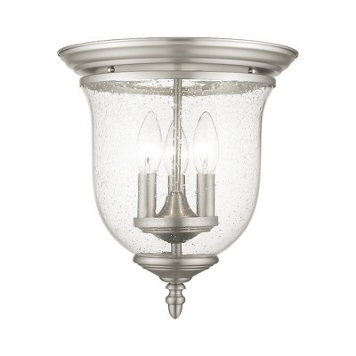 Livex Lighting Legacy 3 - Light Flush Mount in  Brushed Nickel