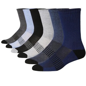 JAMES FIALLO Men's 6 Pairs Charcoal Mist Palette Pattern Comfortable Performance Breathable Socks For Men, Ideal for Running and Athletic Activities - 1 of 4