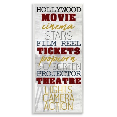Stupell Industries Vintage Cinema Projector Phrases, 13" x 30"