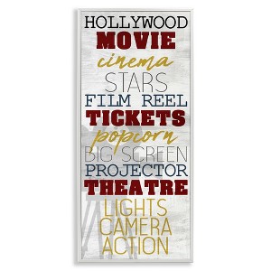 Stupell Industries Vintage Cinema Projector Phrases, 13" x 30" - 1 of 4