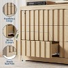 Fluted 5/6/8 Drawer Dresser for Bedroom, Modern Wooden Chest of Drawers, Clothes Storage Organizer for Living Room, Hallway, Entryway - 4 of 4