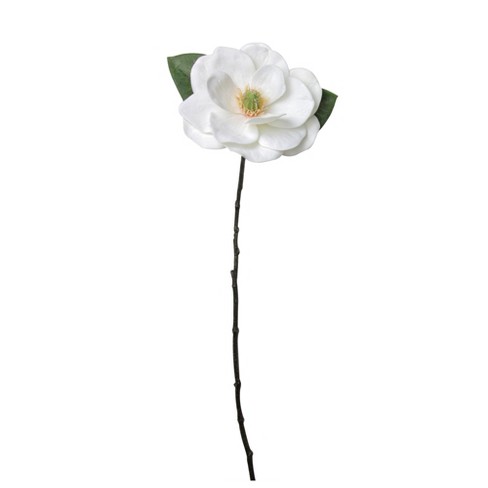 Northlight 31 White and Green Artificial Magnolia Christmas Stem Decor