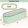 Outdoor Oval Raised Garden Bed with Open Base,Tool-Free Assembly Planter Raised Boxes for Outdoor Vegetables & Flowers - 2 of 4