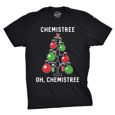 Mens Chemistree T Shirt Funny Chemistry Science Christmas Nerdy Graphic ...