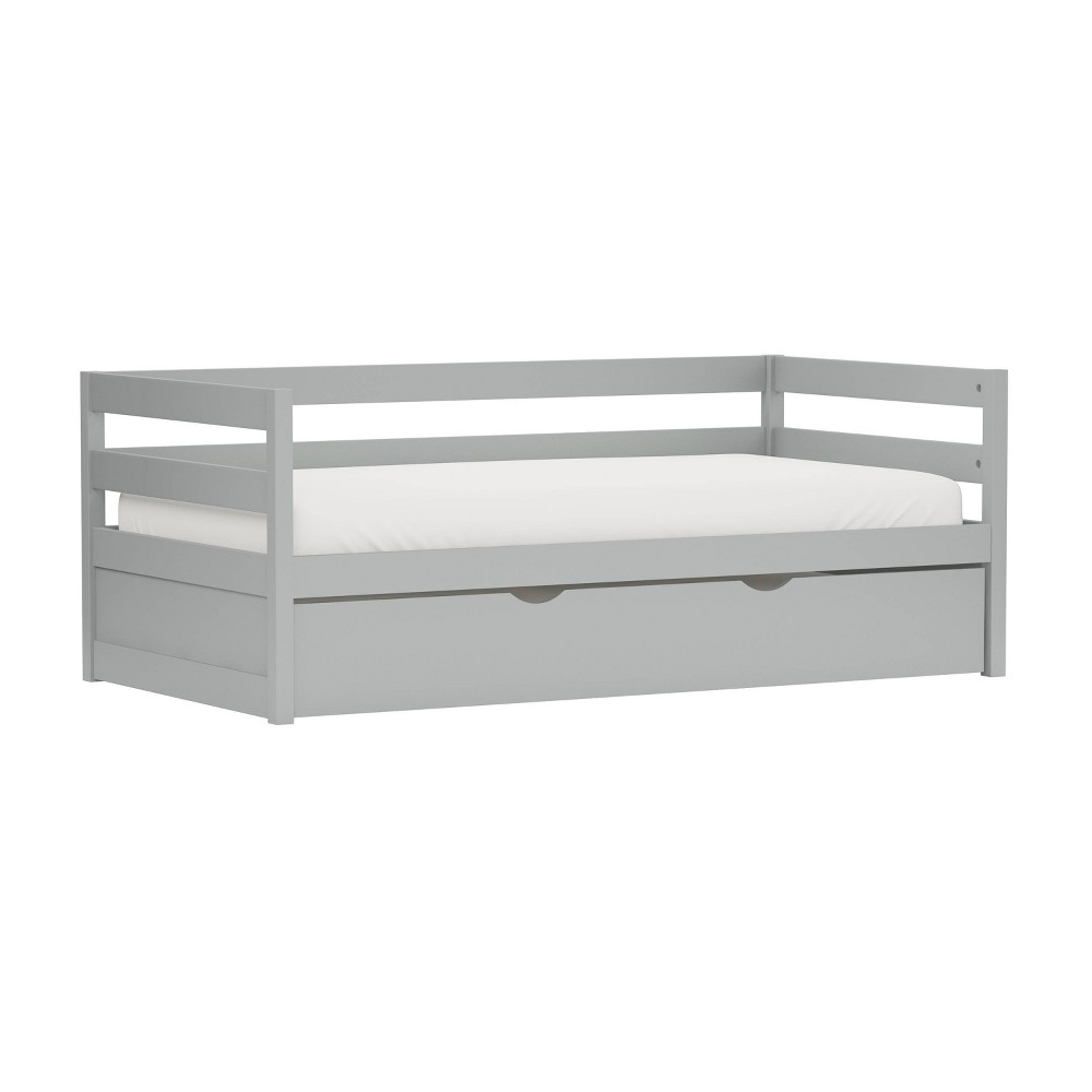 Twin Kids' Caspian Daybed with Trundle Gray - Hillsdale Furniture -  79753814