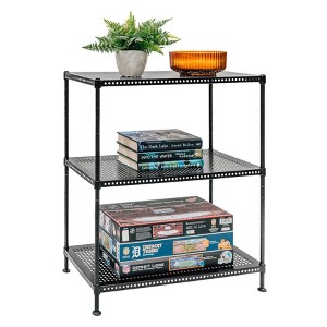 Shelving.com 3-Tier Perforated Metal Shelving, Standard Duty - 12"d x 24"w x 28"h - 1 of 2