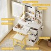 Makeup Vanity Set with 4 Drawers, Storage Shelves, Cushioned Stool for Bedroom - 4 of 4