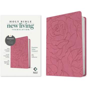 NLT Premium Value Compact Bible, Filament-Enabled Edition (Leatherlike, Pink Rose) - (Leather Bound)