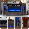 SinCiDo 70" Fireplace TV Stand for 80 Inch TV, Farmhouse TV Stand w/Door & Drawers - 3 of 4