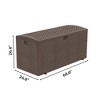 Extra Thin 150 Gallon Resin Deck Box, Heavy Duty Storage Box for Pool Accessories, Patio Furniture, Cushions and Garden Tools - 2 of 4