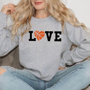 Simply Sage Market Women's Graphic Sweatshirt Love Basketball - 1 of 4