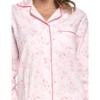 Casual Nights Women's Flannel Long Sleeve Button Down Pajama Set - 4 of 4