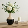 Modern Ceramic Vase with Sculptural Form - Contemporary Decorative Appeal - Bold Visual Texture in Artisan-Inspired Home Accent Decor - Two-Tone - 2 of 4