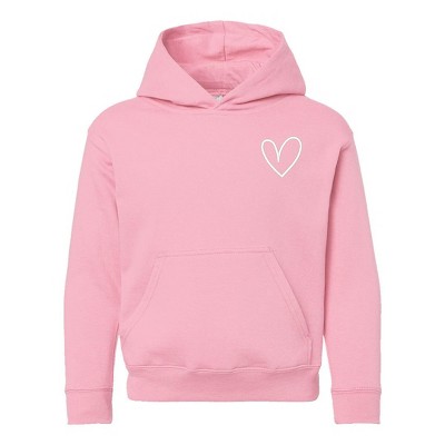 The Juniper Shop Embroidered Hand Drawn Heart Youth Graphic Hoodie