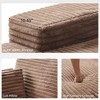 Oversized Chaise Lounge Chair Indoor, Plush Corduroy Boneless Sofa Bed, Cloud Reading Chair with Throw Pillow for Living Room - 4 of 4