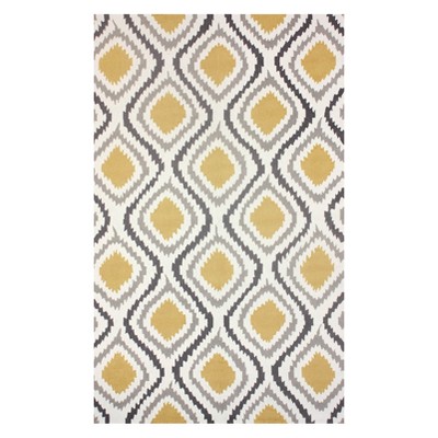 Yellow Solid Hooked Area Rug 9'X12' - nuLOOM